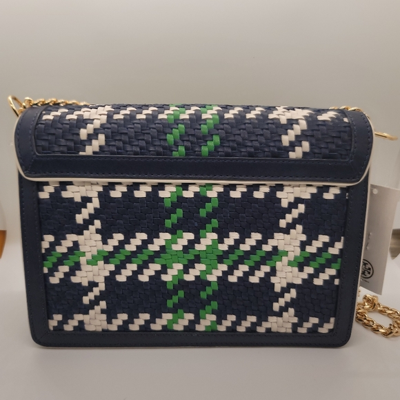 New Tory Burch SPRING COLLECTION 2017 DUET WOVEN LEATHER CONVERTIBLE XBODY - Picture 4 of 6